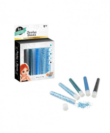 TUBES DE PERLES - BLEU