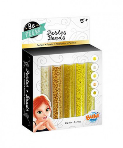 TUBES DE PERLES  - JAUNE