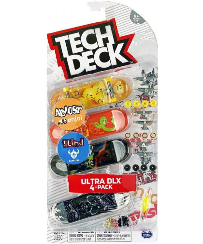 TECH DECK - FINGERSKATE - ULTRA DLX 4-PACK