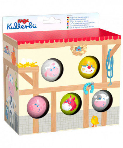 KULLERBÜ TOBOGGAN - LOT DE BILLES ANIMAUX DE LA FERME