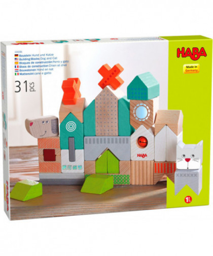 BLOCS DE CONSTRUCTION - CHIEN ET CHAT