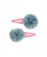 PINCES À CHEVEUX LIA - POMPON - BLEU (F)