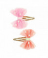 PINCES À CHEVEUX KARINE - NŒUD - ROSE - OR (G)