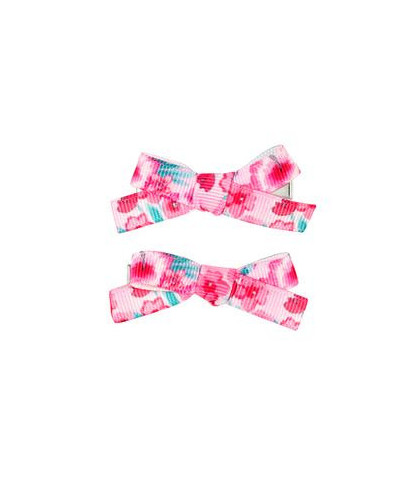 PINCES À CHEVEUX ALICE - NŒUD - ROSE (D)