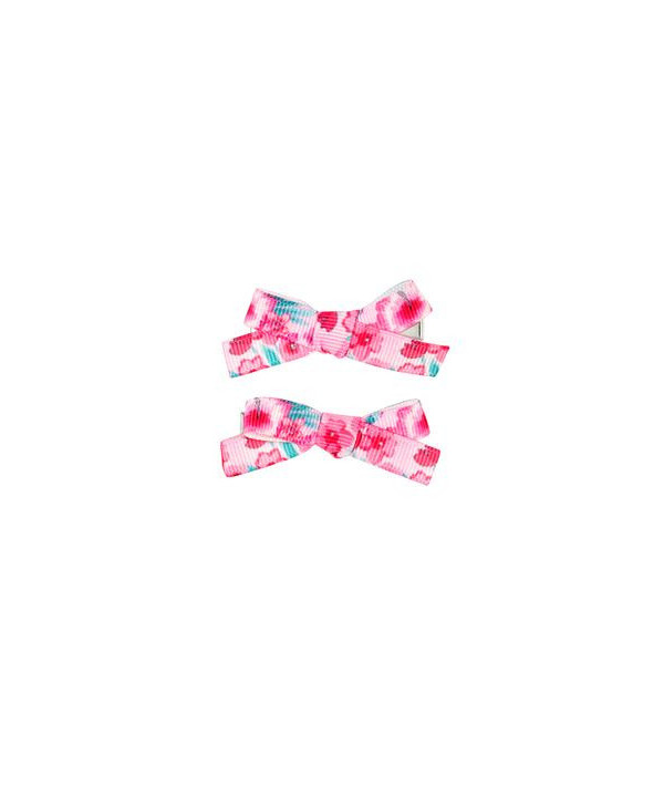 PINCES À CHEVEUX ALICE - NŒUD - ROSE (D)