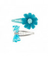 PINCES À CHEVEUX XANA - NŒUD - FLEUR - BLEU - ARGENT (G)