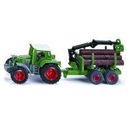 Tracteur avec remorque forestière