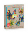 PLIAGE EVENTAIL OISEAUX EXOTIQUE