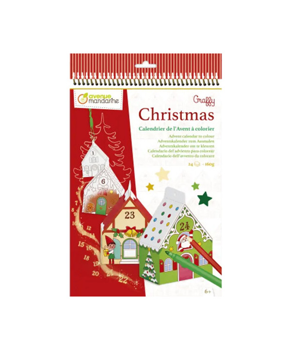 GRAFFY CHRISTMAS - CALENDRIER DE L'AVENT À COLORIER