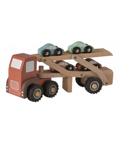 CAMION DE TRANSPORT POUR VOITURES EN BOIS