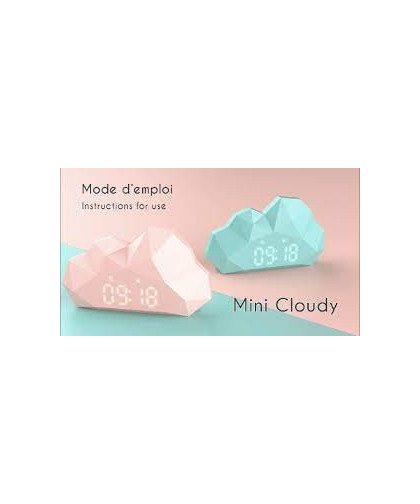 MINI RÉVEIL CLOUDY-  ROSE