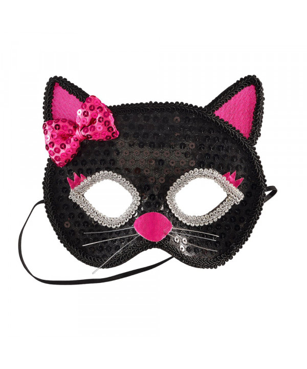 MASQUE CHAT - NOIR-FUCHSIA
