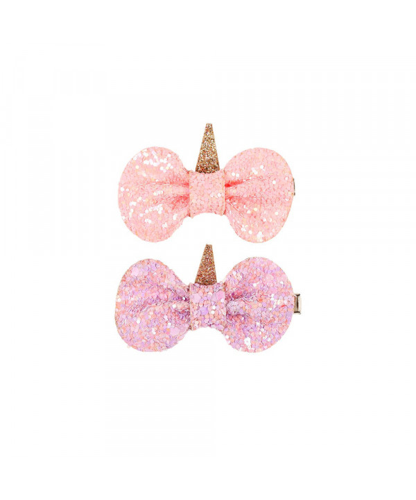 PINCES À CHEVEUX ARYANNE - LICORNE - ROSE (E)