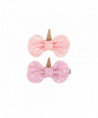 PINCES À CHEVEUX ARYANNE - LICORNE - ROSE (E)