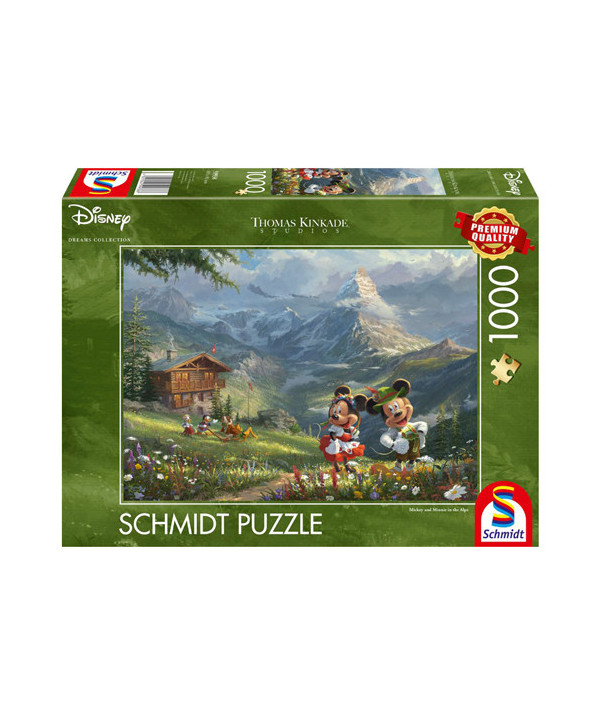 PUZZLE DISNEY 1000 PCS - MICKEY & MINNIE DANS LES A