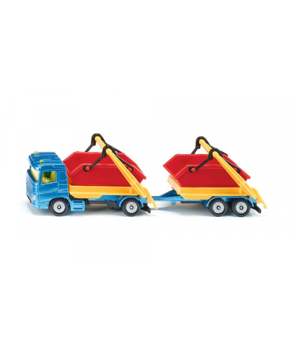 CAMION BENNE AVEC REMORQUE