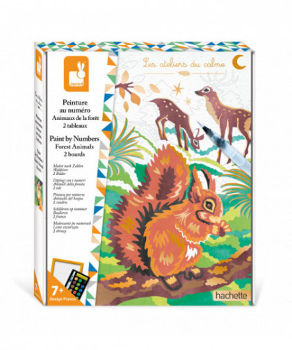 PEINTURE AU NUMERO AQUARELLE ANIMAUX DE LA FORET