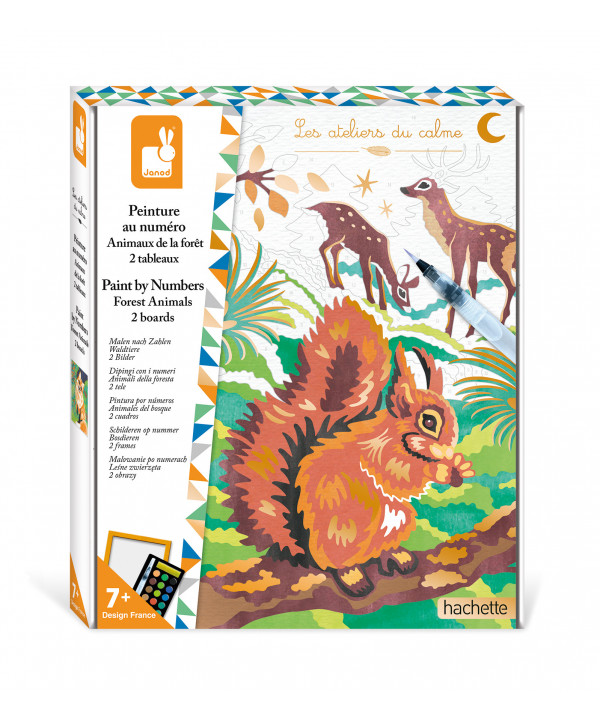 PEINTURE AU NUMERO AQUARELLE ANIMAUX DE LA FORET