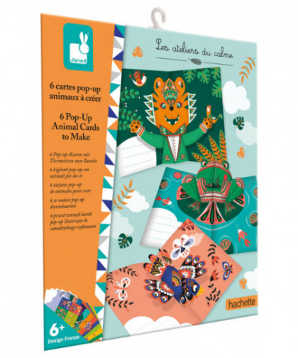 6 CARTES POP-UP ANIMAUX A CREER