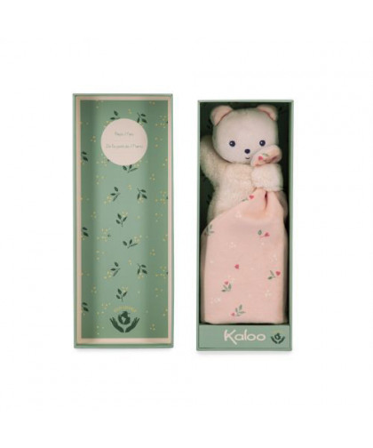 CARRE DOUCEUR DOUDOU - OURS FEUILLES D'AMOUR