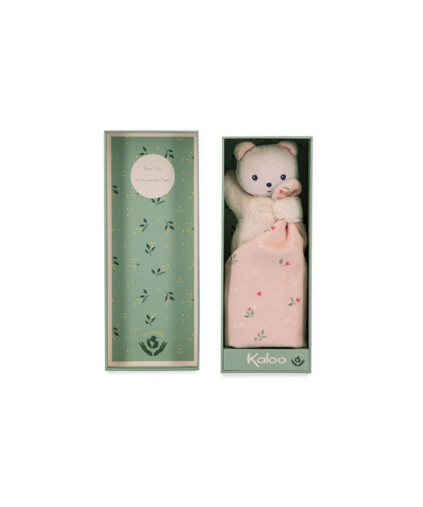 CARRE DOUCEUR DOUDOU - OURS FEUILLES D'AMOUR