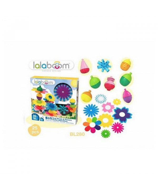 SET CREATIF - FLEURS ET PERLES EDUCATIVES - 25 PCS