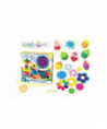 SET CREATIF - FLEURS ET PERLES EDUCATIVES - 25 PCS
