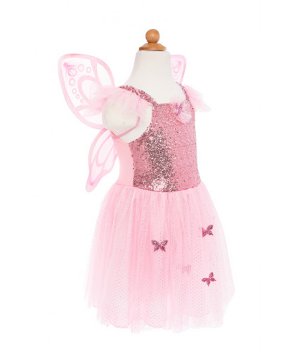 ROBE DE PAPILLON ROSE AVEC AILES