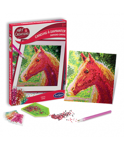CANEVAS À DIAMANTER - CHEVAL