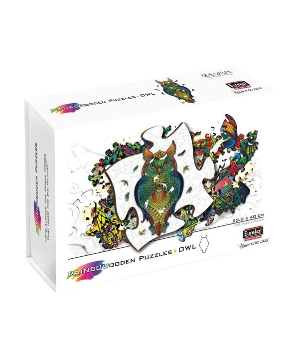 2D RAINBOWOODEN PUZZLE - HIBOU