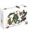 2D RAINBOWOODEN PUZZLE - HIBOU