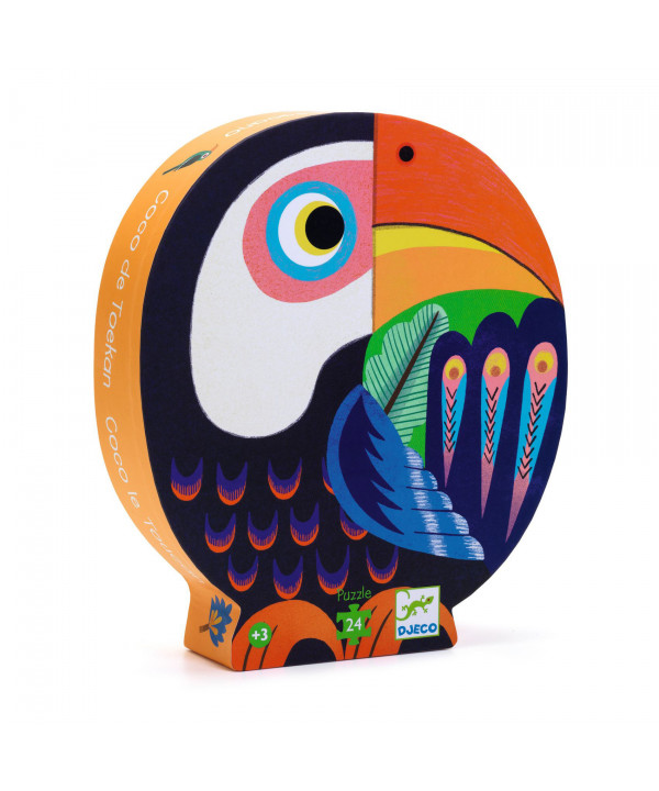 PUZZLES SILHOUETTES - COCO LE TOUCAN - 24 PCS