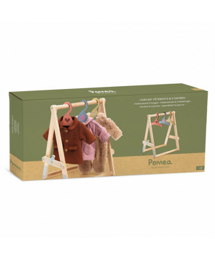 ACCESSOIRES POMEA - PORTANT VÊTEMENTS & 3 CINTRES