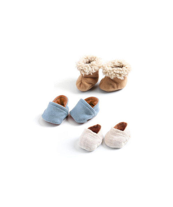 POMEA - VÊTEMENTS DE POUPÉES - 3 PAIRES DE CHAUSSONS