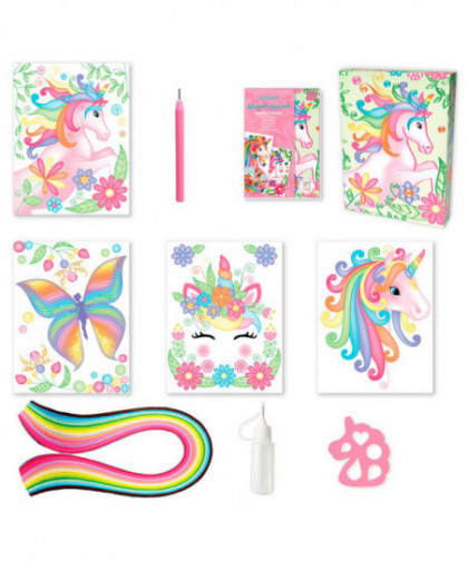 TOTALLY LICORNE MAGIQUE - SET ART QUILLING