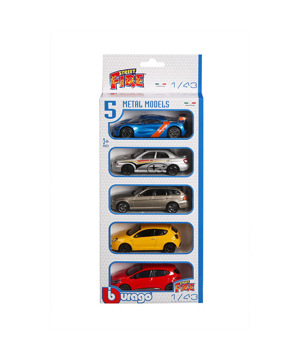 1/43 STREET FIRE - PACK DE 5 VÉHICULES