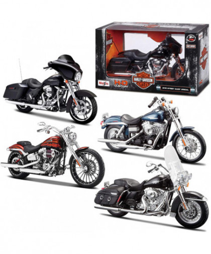1/12 MOTO HARLEY DAVIDSON - ASSORTIMENT DE 12 PIÈCES