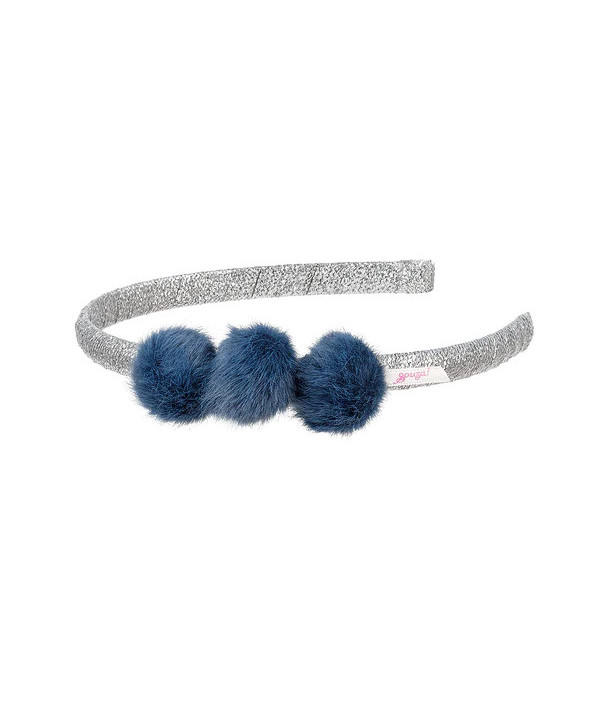 SERRE-TÊTE KRISTEL - POMPON - BLEU MARINE (L)