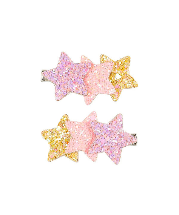 PINCES À CHEVEUX WYKE - ÉTOILES OR - ROSE (F)