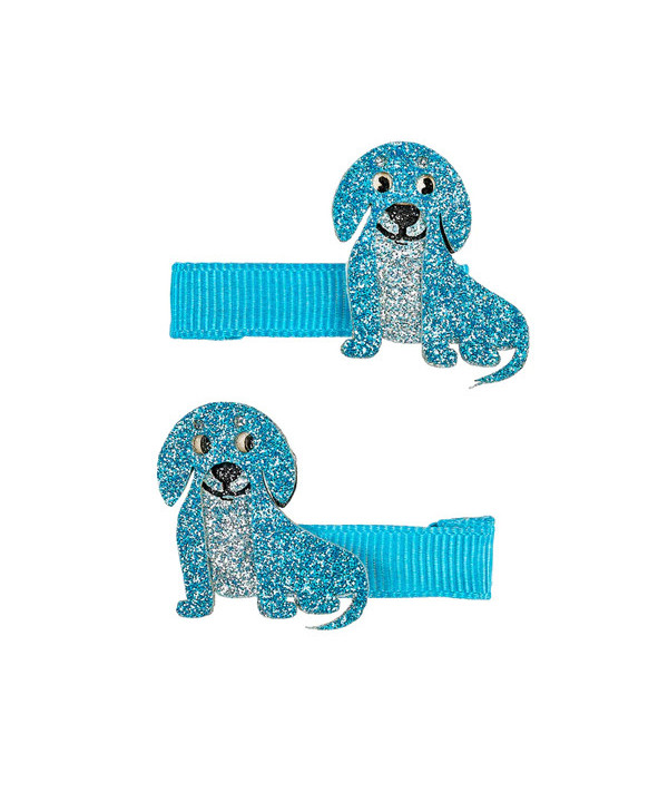PINCES À CHEVEUX VEERA - CHIEN - BLEU (J)