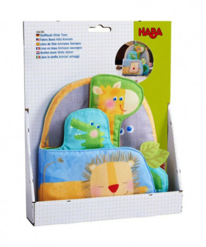 LIVRE EN TISSU ANIMAUX SAUVAGES