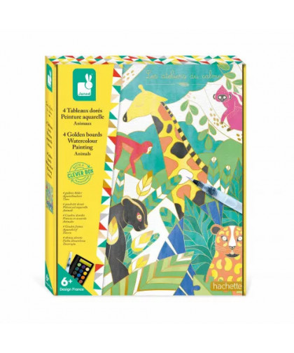 TABLEAUX DORES PEINTURE AQUARELLE ANIMAUX