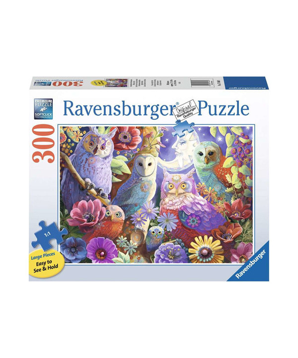 PUZZLE 300 PCS - HIBOUX COLORÉS
