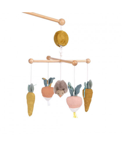 MOBILE MUSICAL CROISILLON TROIS PETIT LAPINS