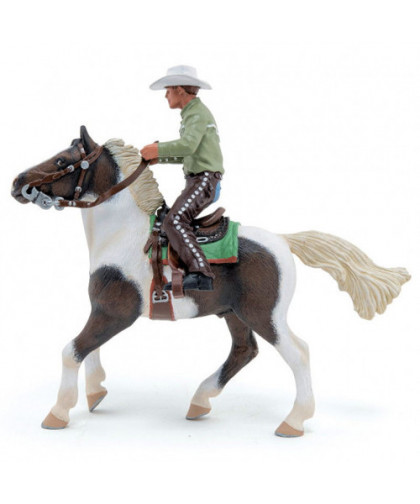 CHEVAUX. POULAINS ET PONEYS - CHEVAL WESTERN ET SON CAVALIER