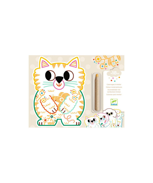 COLORIAGE POUR LES PETITS - ANIMAUX FAMILIERS À RÉVÉLER