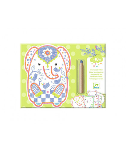 COLORIAGE POUR LES PETITS - ANIMAUX SAUVAGES À RÉVÉLER