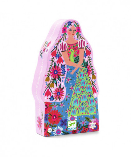 DJECO - PUZZLES SILHOUETTES - LA PRINCESSE ET SON PAON