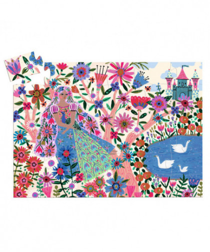 DJECO - PUZZLES SILHOUETTES - LA PRINCESSE ET SON PAON