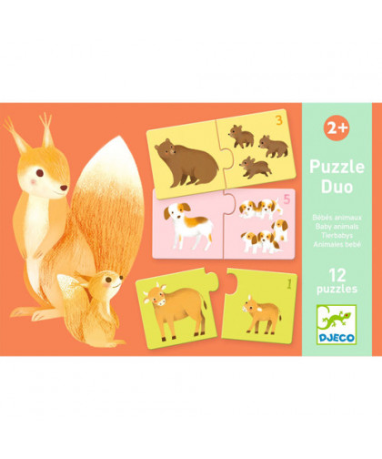 PUZZLES DUO-TRIO - BÉBÉS ANIMAUX
